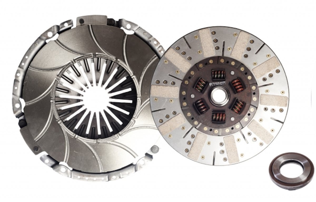 The Mantic Street with ER2 clutch kit offers 60 percent more power-transmission capability and uses their unique grooved pressure plate design. The grooves increase the torque capacity of the clutch by offering better cooling and improved strength. It also has a dual-material disc, with organic facing on the pressure plate side and segmented cerametallic facing on the flywheel side.