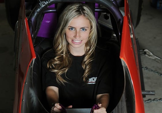 Teen Female Drag Racer