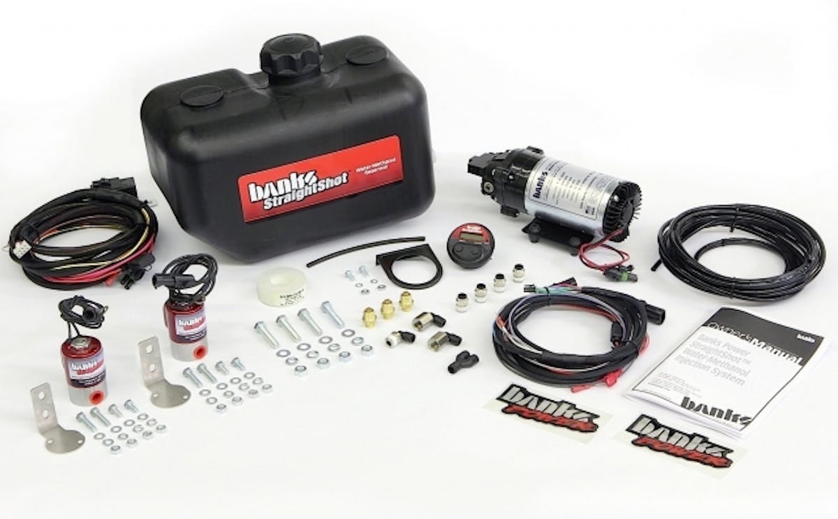 Just introduced is a Bank's new water-methanol system for diesel engines.