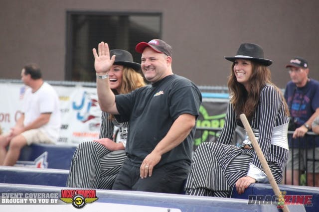 Between qualifying sessions, the round girls discovered what so many others know: Chatting with Dave Hance is pure entertainment.