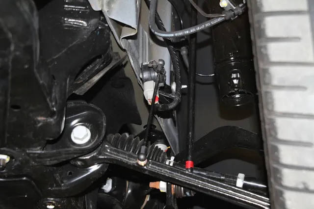 Wheel position sensors on all four corners send data to the PCM.