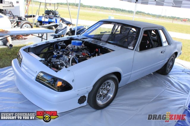 Richard Ness recently finished up this Mustang for his brother Mark. He is running a 421 cubic inch small Chevy purchased from 5.50 Index racer Ryan Thorpe and is also competing in OL 632 this weekend so Mark can get some seat time in the new car. Once the car is dialed in Mark will be running Ultimate Street or X275.