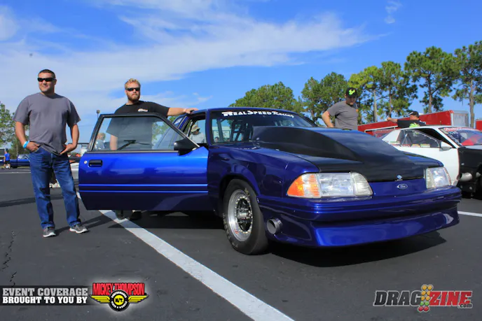 Jeff Gibbud debut his new X275/Ultra Street Mustang this weekend out of the Real Speed shop in Clearwater, Florida. It's got a small Ford on nitrous from Induction Solutions on board for power adder and has been nearly a four year project for Jeff and Team Real Speed.