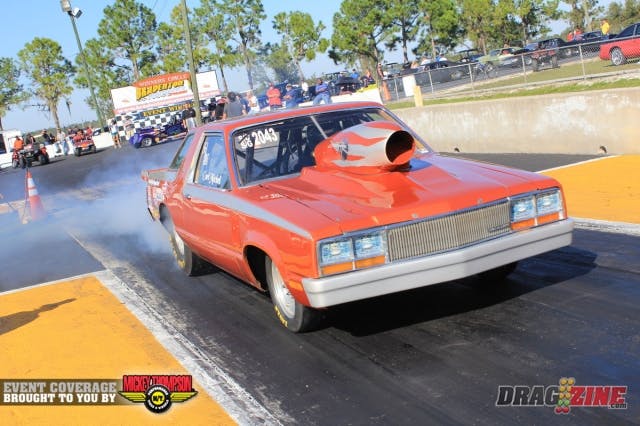 Carl Mitchell bumped Tiona to second in 5.50 Index running a perfect 5.000 at 126 MPH with his Miami based 1978 Zephyr.