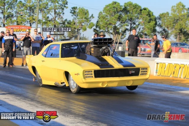 Robert Abbott's new ride is looking good out there so far. His 4.205 this round puts him sixth of sixteen cars.