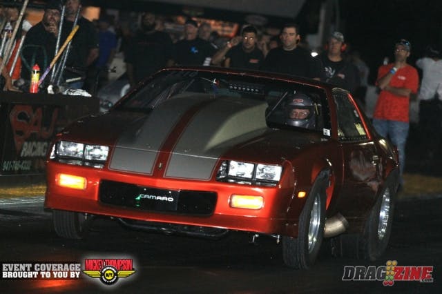 Will Stevenson took over the top qualifier in Pro Drag Radial running a 4.495 at 172.18 MPH.