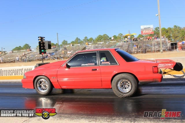 Charles Hull was half the first pair out in X275 this morning. He put down a 4.74 at 152 MPH to take the win and will need to work on his reaction time as the rounds go on.