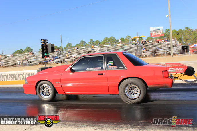 Charles Hull was half the first pair out in X275 this morning. He put down a 4.74 at 152 MPH to take the win and will need to work on his reaction time as the rounds go on.