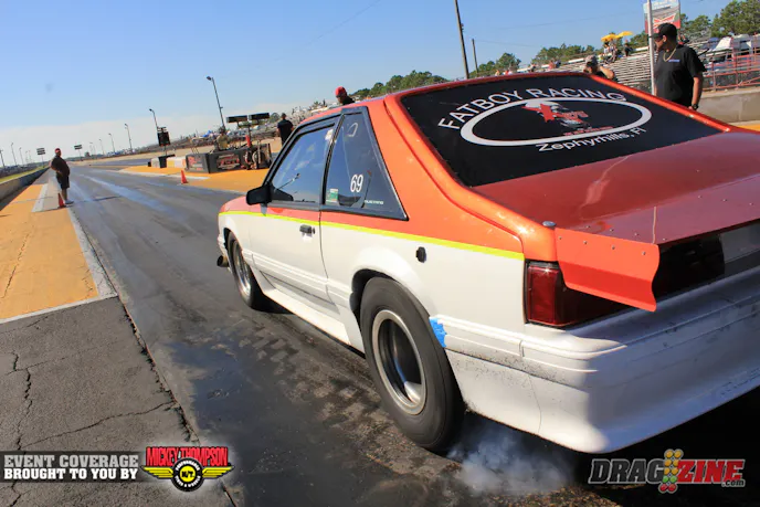 Justin Swanstrom was first out and low ET for round one of Ultra Street putting up a 5.11 at 139.81 on a number one qualifier single.