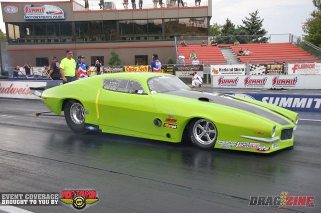 Even though Ruben Tetsoshvia, better known Ruben T, was out of the throttle in the first round of Pro Line Racing Outlaw Pro Mod qualifying, he still held everyone’s attention in his gorgeous 70 ½ Camaro.