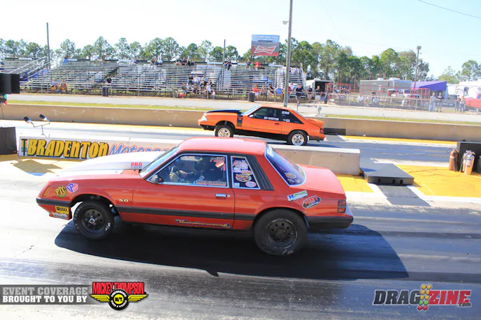 Troy Pirez waded through three rounds of 7.50 Index before losing and four rounds of 6.50 where he met with Ed Wester who races out of the Real Speed Racing camp. Pirex went .009 on the tree to Wester's .089 making it easy at the stripe running a 6.52 as Wester broke out with a 6.48.