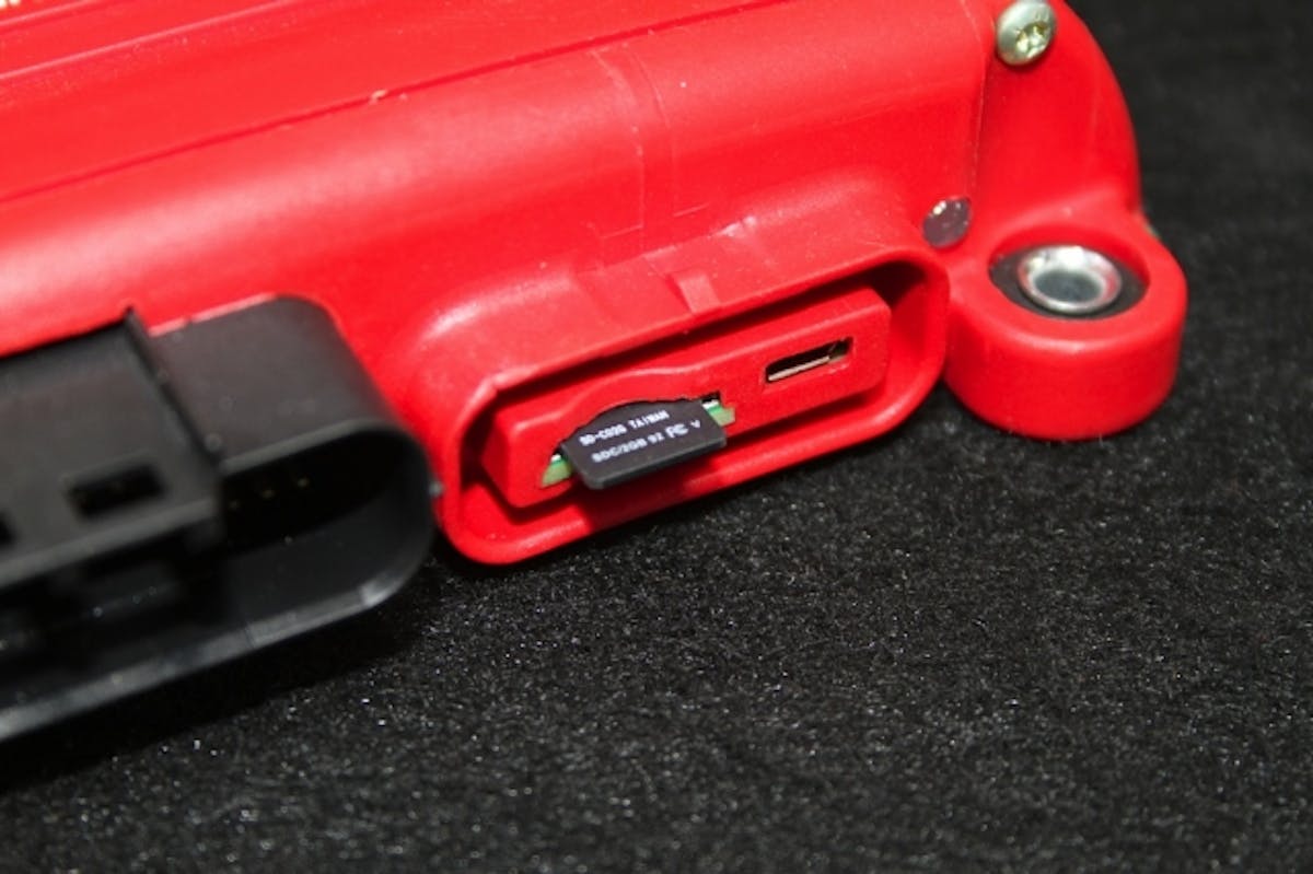 The 7730 timing computer has the ability to datalog via this microSD card.