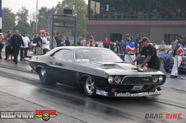 Also in the first round of eliminations for Outlaw 10.5, presented by LaFontaine Automotive, Brian Hicks laid down a 4.52 over Nick Agostino 5.16 and Eddie Timal ran 4.26 and moved on without competition as Dan Saitz couldn’t make the call. Frank Pompilio was 4.38 to Ron Stang’s 4.51 while John Carinci ran 6.37 on a single as Doug Sikora couldn’t make the call and Richard Sexton posted an 8.23 on his bye-run.