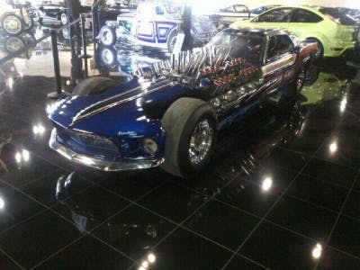 The Mach IV on display at Galpin Ford. Photo Credit: Jamie Allison, Ford Racing