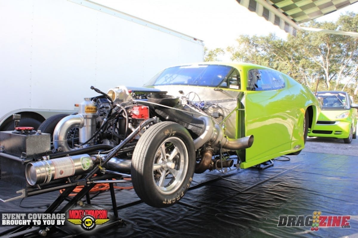 Ruben T's crew did their best last night to get ready but some fitment issues with the intake manifold on the other engine will keep them out of eliminations today.