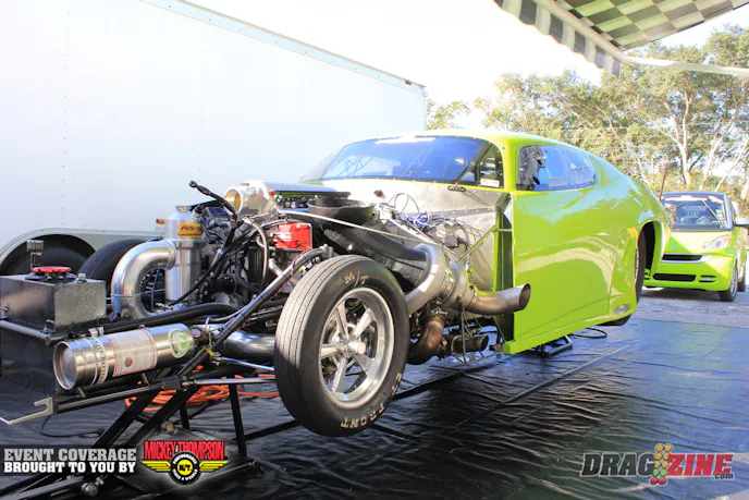 Ruben T's crew did their best last night to get ready but some fitment issues with the intake manifold on the other engine will keep them out of eliminations today.