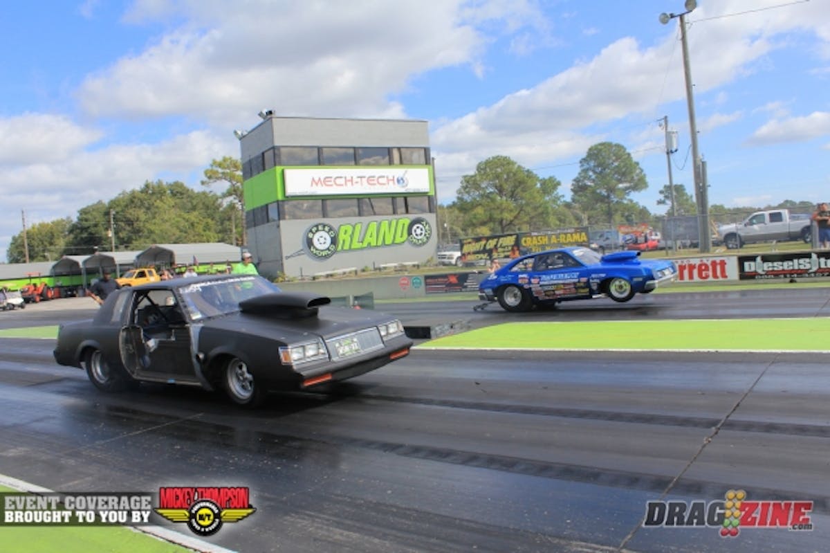 Stanley Albritton and Bill Denney paired up in 10.0 Index with Denney getting the win with his hard launching stick shift Pinto. 