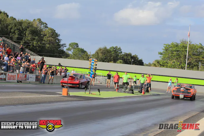 Lil Bull faced off in a match with Jimmy Stobel in a battle of two long time OWSN participants taking the win and earning a bye to the finals with Frank Meshaw who took out Jeff Lutz with a 6.68 at over 200 MPH.