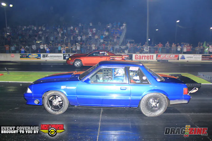 Phil Hines and Dennis Lugo made up the final pair in Street Outlaw. Hines took the win running an easy 7.76 at 163 with both cars clicking it early.