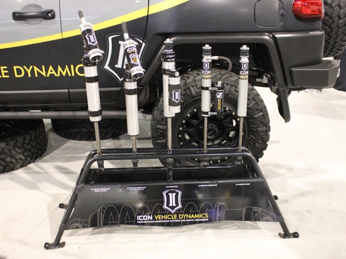 This display showed the CDC valves paired with a variety of shocks.