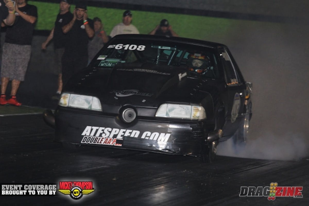 Sean Ashe stepped up his performance in Street Outlaw for the second session running a 7.07 at 172 clicking it off about 900 feet. Jason and Danny from ATF pulled an allnighter to get it ready for this event finishing up about seven this morning.