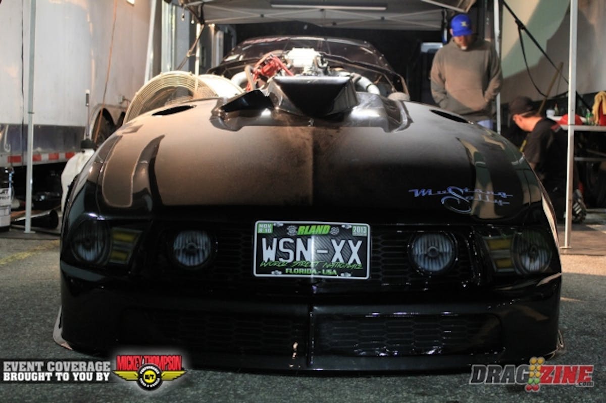 Kevin Fiscus lost a transmission pump in qualifying and popped over to the Sean Ashe/ATF pit to see if Jason Gatlin had some parts on hand to repair the trans. He had a pump and prepped it getting the Pro Light Batteries Pro Modified Mustang