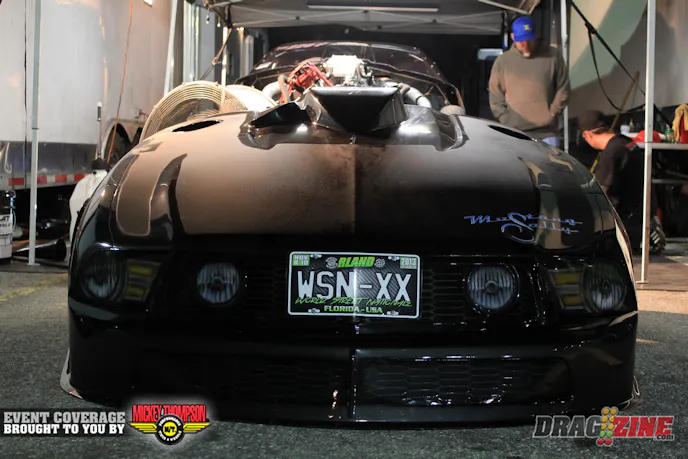 Kevin Fiscus lost a transmission pump in qualifying and popped over to the Sean Ashe/ATF pit to see if Jason Gatlin had some parts on hand to repair the trans. He had a pump and prepped it getting the Pro Light Batteries Pro Modified Mustang