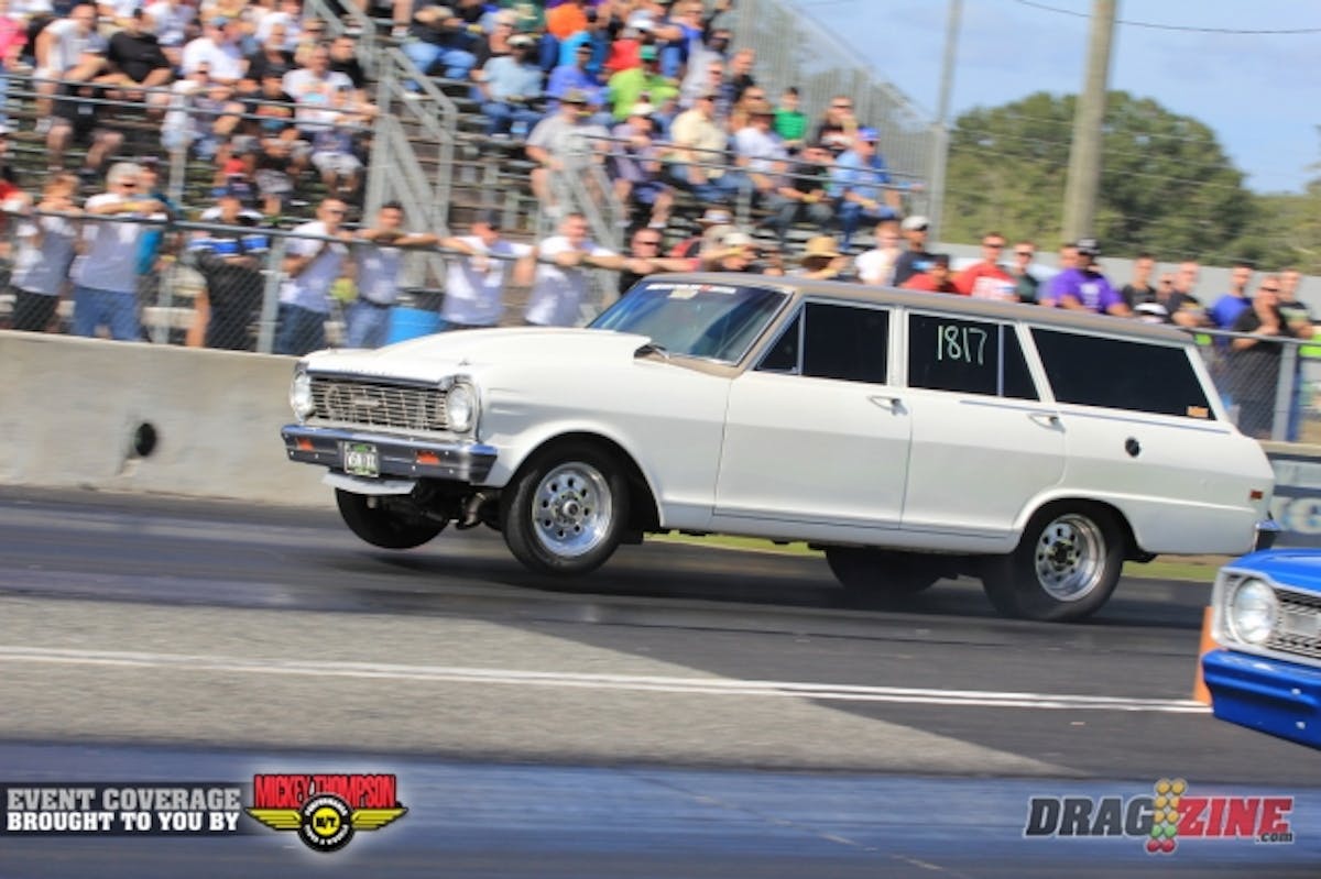 Rick Propero keeps knocking ET off running a 7.72 at 185 this morning in Heavy Street. He fell one place to fourth in this session.