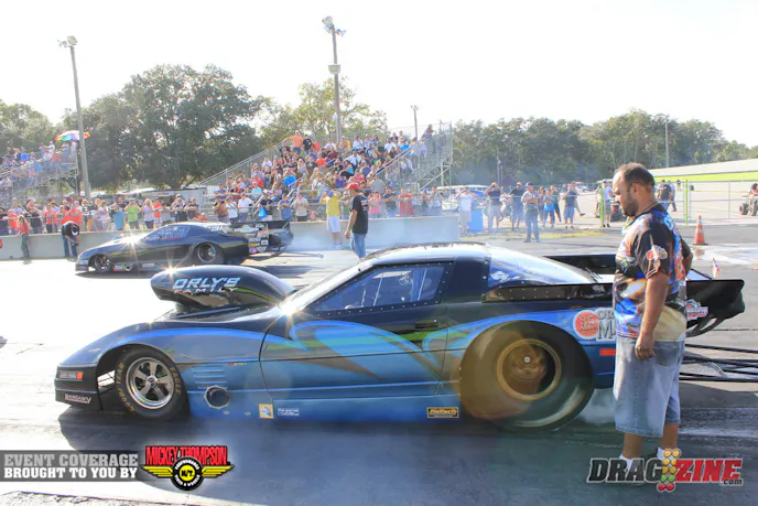 Oscar Reyes hails from Puerto Rico and is here this weekend driving the Orly's Family 1993 Corvette in Super Pro Street. He currently sits in sixteenth with a 707 at 165 with one more session tonight.