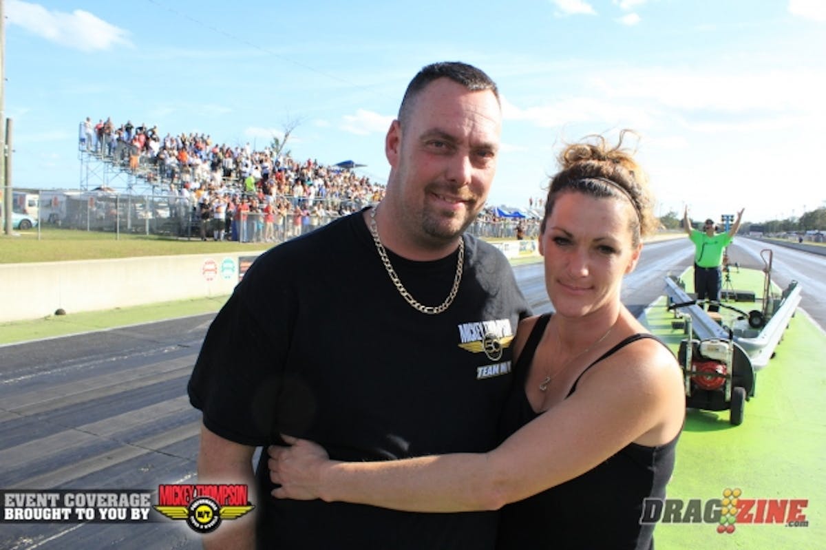 Phil Hines is running two classes this weekend, Street Outlaw and Extreme Street. He has not made a full pass yet after carrying the wheels and moving towards the center line. He is eighth in Street outlaw with an 8.72.