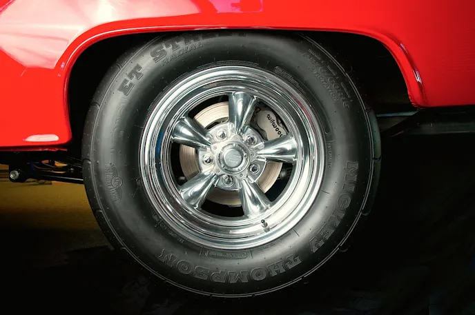 Putting that power to the ground are the 275/60R15 Mickey Thompson street radial tires that wrap the 15X8 Torq-Thrust II’s. Wilwood disc brakes are found at the ends of the Ford 9-inch rearend.