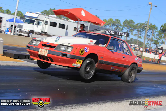 Troy Pirez Jr. is double entered again this weekend in 7.50 and 6.50 Index. he will move on in both classes with the Sanders/Pirez Racing Mustang.