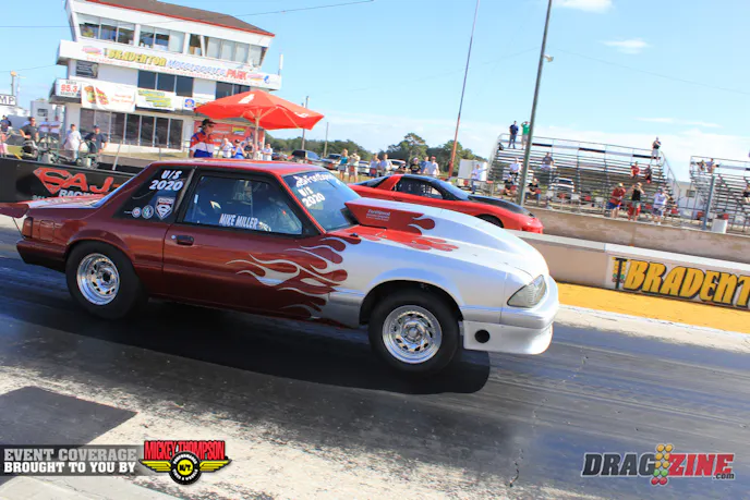 Mike Miller earned a trip to round two by taking out Mike Wabuda's supercharged 2000 Trans Am with a 5.23 at 134 to Wabuda's 5.38 at 130.