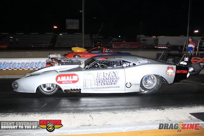Adam Flamholc earned the Pro Mod B field win with a fantastic 3.94 at 190 in the final vs. Andrew Handras, who had a game 4.17 at 175, his best run of the day.