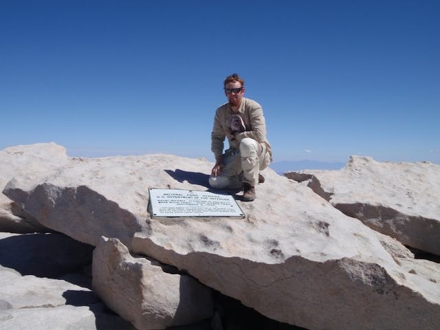 On top of the the highest mountain in the continental United States, Mt. Whitney