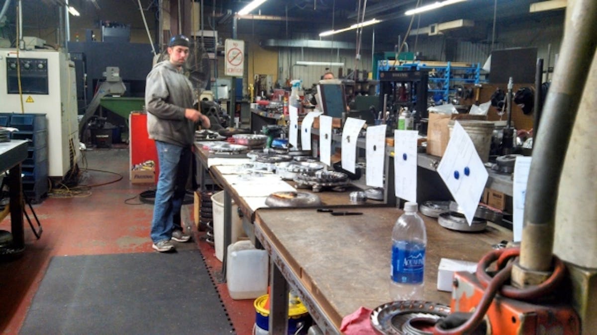 This is just one of the assembly benches, where orders are assembled. Final assembly is double-checked by a different builder for a different pair of eyes on the product before it's shipped.