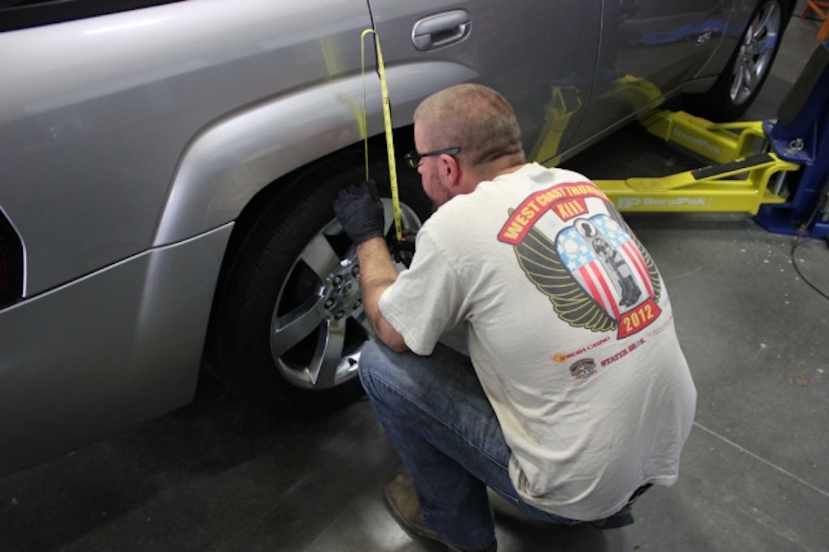 We had lowered the car by about an inch on all sides when all was said and done.