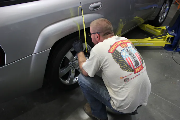 We had lowered the car by about an inch on all sides when all was said and done.