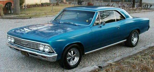 Shortly after picking up the blue Malibu.