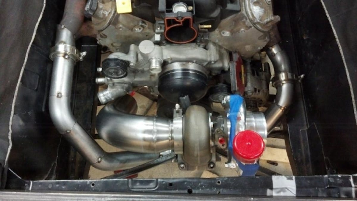 Here is a sneak peek of what the new boosted LSX setup will look like.