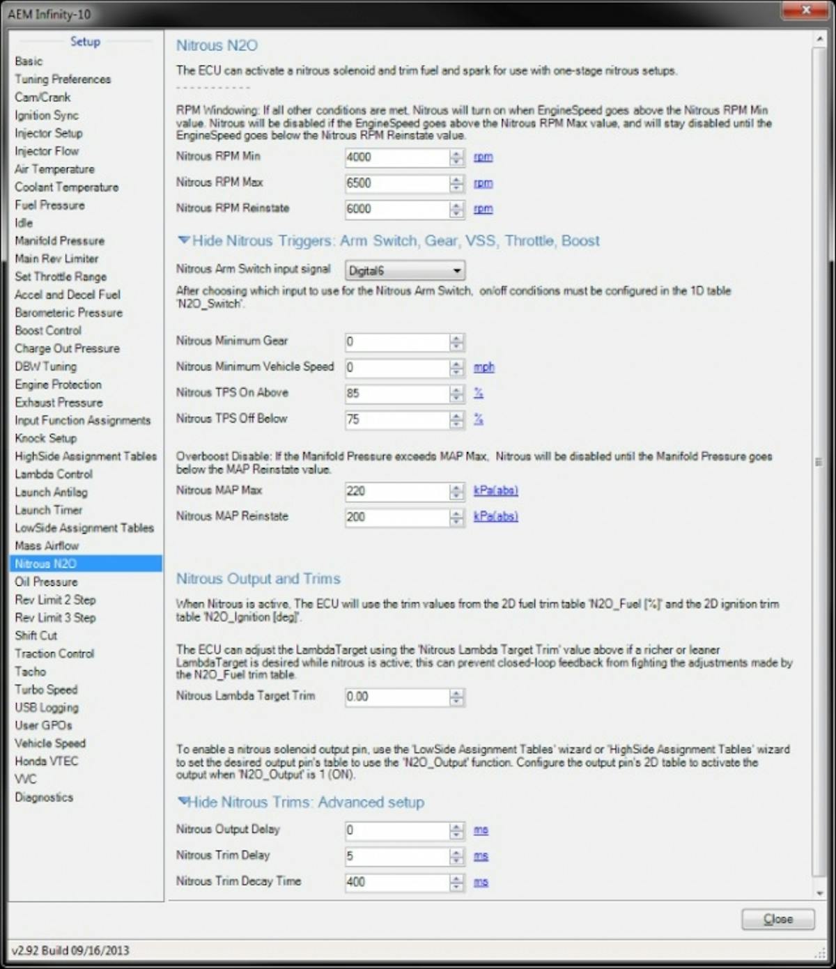 There are a ton of nitrous controls available in the software, and the ability to ruin four stages will be released soon in an upcoming software update.