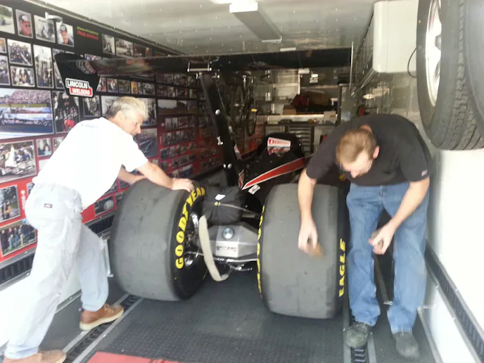 loading in garlits hauler