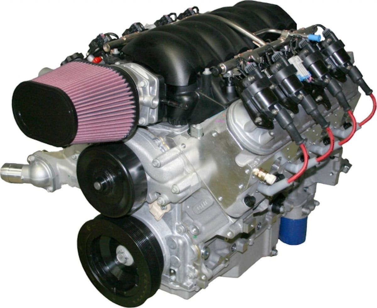 Mast Motorsports' 416-cube engine is hand-built and will drop almost 600 horsepower on an unsuspecting opponent. A Callies rotating assembly and CNC-ported LS3 heads are standard fare.