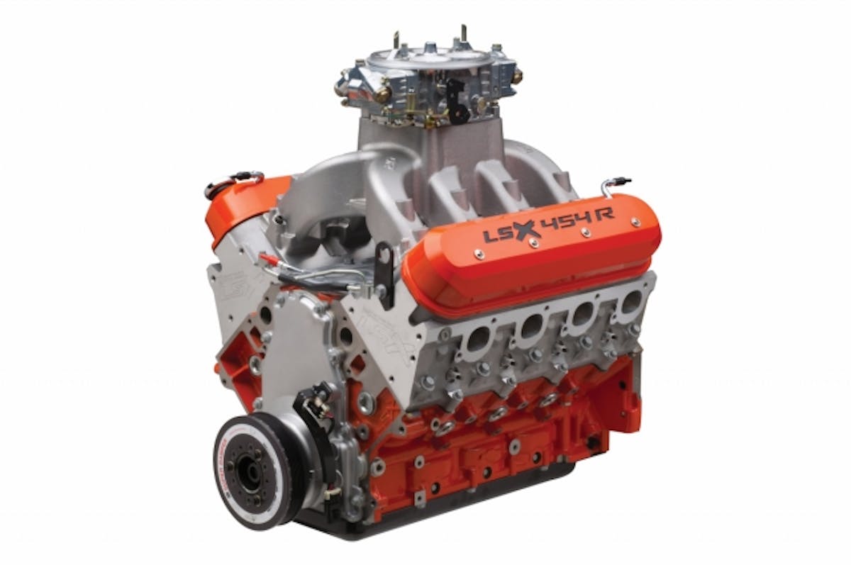 The big-dog LSX454R features the latest in Chevrolet Performance technology - LSX DR cylinder heads, 13.1:1 compression, a healthy solid roller camshaft - and over 750 horsepower.