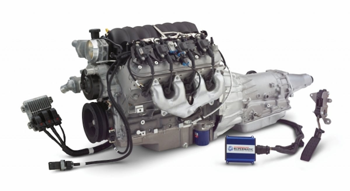 The LS3/4L65E engine and transmission package comes with nearly everything you'll need to install it into a car ;engine controller, transmission controller and more. The only thing not included is tools - and the car.