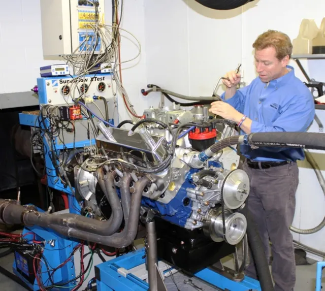 Detloff working his magic in the dyno cell.