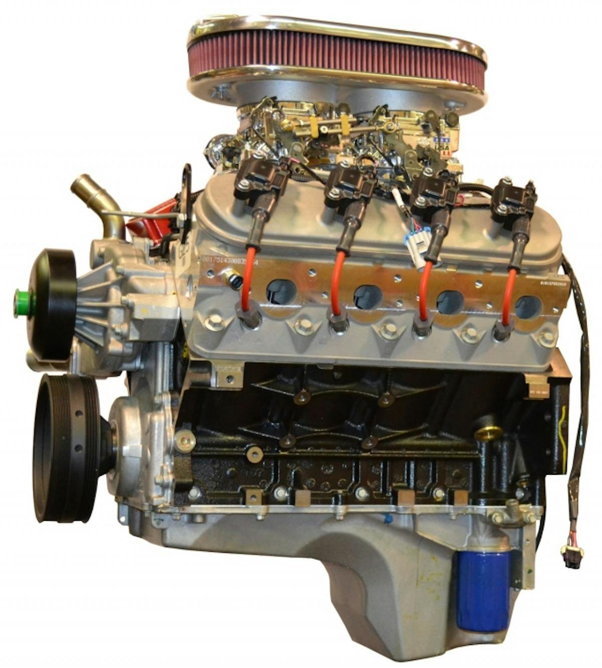 Who doesn't love dual quads? This slick setup atop a modern LS engine provides the street-rodder or muscle car enthusiast the best of both worlds.