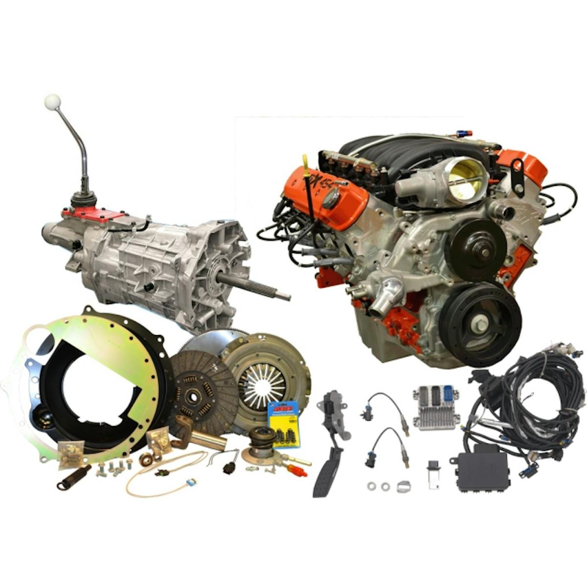 If banging gears is your thing, take a look at the LSX454/T56 package. Everything you need under one simple part number - just add wallet and time to install it all.