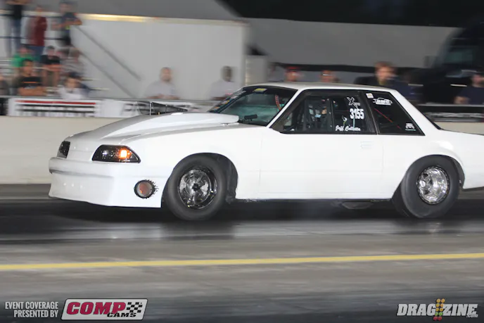 Jeff Colletta is running Big Stuff X 275 at Lights Out V and was wondering if he was even going to be able to run this morning and waiting on a resolution to the cold nitrous technology some racers are using. He was given the ok this afternoon and landed sixteenth in the forty three car deep field running a 4.85 clicking it off early at just 120. MPH. Thirty two will qualify for the race.