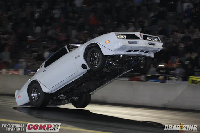 Patrick Clenney was the first out in Big Stuff X275. He rode the bumper on this run and bounced off the chip with no wheels on the ground. It was a hard landing so we well have to see if he is for round two on Sunday.